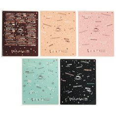 Альт Тетрадь Coffe time 7-96-1160, клетка, 96 л., 5 шт., Рисунок