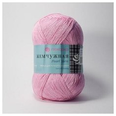 Пряжа Пехорка Жемчужная - 2 мотка 20 розовый 50% хлопок 50% вискоза 425м/100г