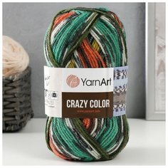 Пряжа "Crazy color" 25% шерсть, 75% акрил 260м/100гр (163 принт) Yarn Art