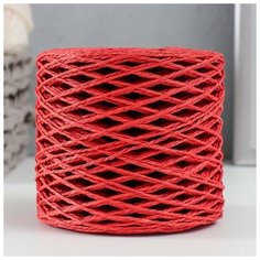Пряжа 100% целлюлоза "Softino Raffia Color" кручёная, красная 200м ±2м 120 гр 7621078