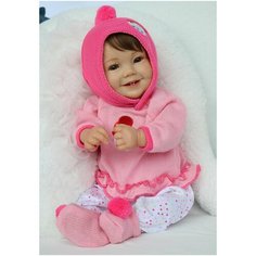 Мягконабивная кукла Реборн (Reborn Dolls) - Девочка в розовой шапочке (51 см)