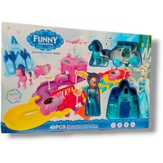 Игровой набор-конструктор из м/ф Холодное сердце (Эльза, замок и карета, ж/д) 40 pcs китай