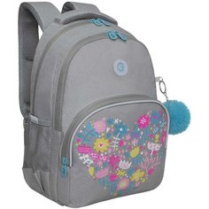 Школьный рюкзак GRIZZLY RG-360-2 серый, 27х40х20
