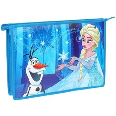 Папка для тетрадей А4, на молнии, пластик, Холодное сердце Disney
