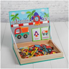 Магнитный конструктор "Транспорт" 3,5х26,5х20,5 см ЛАС ИГРАС