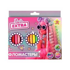 Фломастеры barbie extra 18цветов, круглые Умка