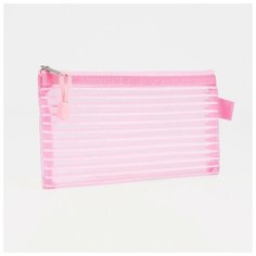 Косметичка-пенал на молнии, цвет розовый No Brand