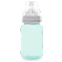 Бутылочка для кормления, широкое горло, 270 мл, бирюзовый/серый Mum&Baby