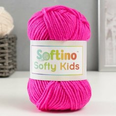 Пряжа 100% акрил "Softy Kids" 90м ±5м 50 гр цвет 12 тёплый розовый Softino