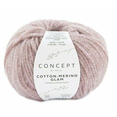 Пряжа Katia Cotton – merino Glam, 300 роза