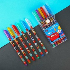 Набор гелевых ручек с блёстками, 6 цветов, Тачки Disney