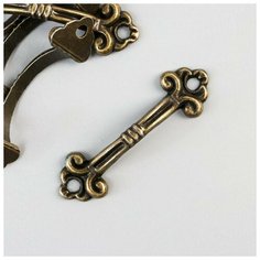 Ручка для шкатулки металл "Антик" бронза 4,6х1,3 см Арт Узор