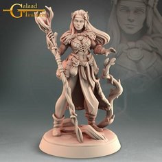 Фигурка человек друид Трисс для настольных игр, Pathfinder, DnD размер 40мм Galaad Miniatures