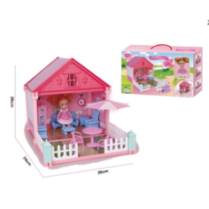 Игрушечный домик(в собранном виде ШГВ 26*34*26см)с аксесс. Китай