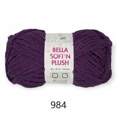 Пряжа "BELLA SOFT N PLUSH" 100% Полиамид, 50гр/105м, (984- Слива) 1 упаковка (10 мотков) Rozetti
