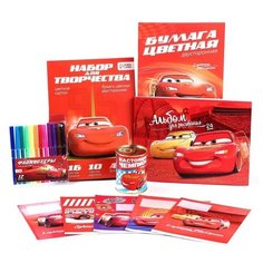 Подарочный набор для первоклассника, 10 предметов, Тачки Disney