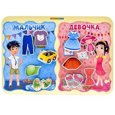 Сортер «Какая разница? Мальчик-девочка», на липучках Woodland