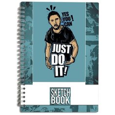 Скетчбук А5 50 листов Блокнот для рисования Мотивирующие постеры (yes you can, just do it) - 34 В Top Creative Art