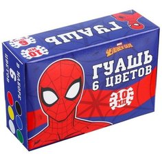 MARVEL Гуашь 6 цветов по 10 мл «Человек-Паук», Человек-Паук