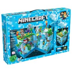 Конструктор "Подземная крепость" Майнкрафт minecraft Renzaima 898 деталей светящийся с LED-подсветкой Нет бренда