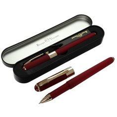 Ручка шариковая, 0.5 мм, Bruno Visconti MONACO, стержень синий, корпус бордовый, в металлическом футляре