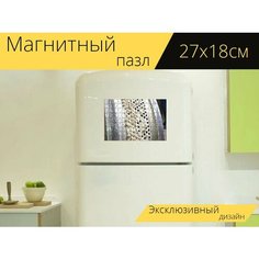 Магнитный пазл "Пеллеты, производство, гранулы" на холодильник 27 x 18 см. Lots Prints