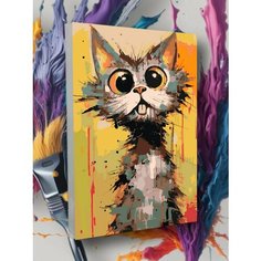 Картина по номерам Кот Круто красим