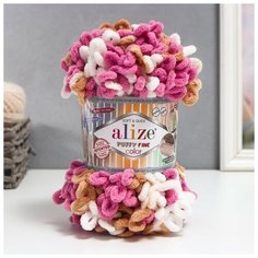 Пряжа "Puffy Fine Color" 100% микрополиэстер 14,5м/100гр (6402), 1шт Alize