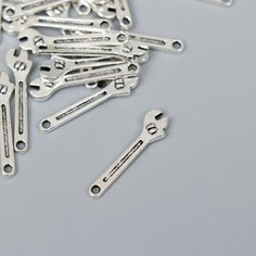 Декор металл для творчества "Разводной ключ" серебро G057B855 набор 25 шт 2,3х0,6 см Россия