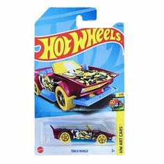 HKK15 Машинка игрушка Hot Wheels металлическая коллекционная Track Manga бордовый