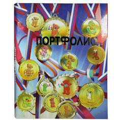 Портфолио дошкольника ламинированное Медальки папка с гребешками Noname
