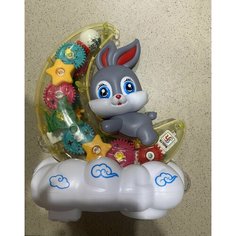 Интерактивная игрушка зайчик на луне с шестеренками свет/звук Family Joys