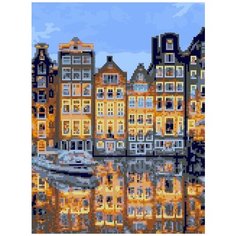 Набор для творчества LORI Алмазная мозаика Тихий Амстердам частичное заполнение 30х40 см Ам-059