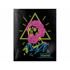 TM Prof-Press Тетрадь клетка 48л. Геометрия NEON (48-9684) стандарт. твин-лак. неон / набор 10шт Проф Пресс