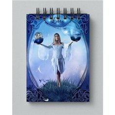 Блокнот со знаком зодиака Весы №6, Размер А5, 15 на 21 см Migom