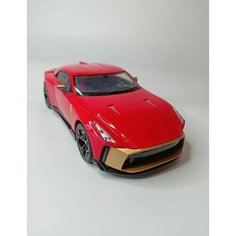 Коллекционная машинка игрушка металлическая Nissan GT-R R50 для мальчиков масштабная модель 1:24 красный Alexplay