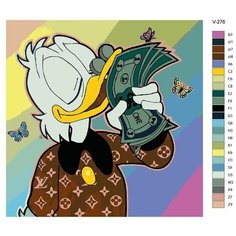 Картина по номерам V-276 "Стрит арт. Скрудж Макдак", 80x80 см Brushes Paints