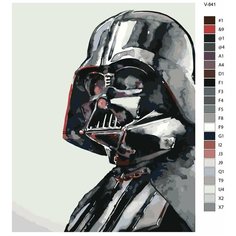 Картина по номерам V-841 "Звездные войны. Дарт Вейдер", 60x80 см Brushes Paints
