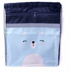 Сумка-мешок для сменной обуви 42*34см с карманом (со светоотражающими элементами) Fluffy (п/упаковка с европодвесом) (45291) SchoolФормат