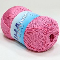 Пряжа SEAM Анна твист (Сеам), яр. розовый - 318, 100% мерсеризованный хлопок, 5 мотков, 100 г, 500 м.
