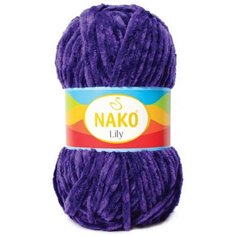 Пряжа Nako Lily фиолетовый (4289), 100%полиэстер, 180м, 100г, 1шт