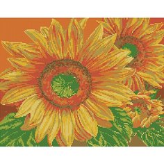 Вышивка бисером картины Подсолнухи 38*30см Вышивочка