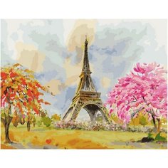Картина по номерам Парк у Эйфелевой башни 40х50 см Hobby Home