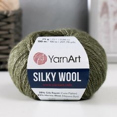 Пряжа "Silky Wool" 35% силк район, 65% мерино. вул 190м/25г (346 полынь) Yarn Art