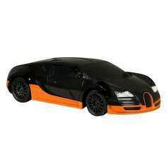 Машинка на пульте управления 1:16 Bugatti, с подсветкой, на батарейках, черно-оранжевая SX Чудо