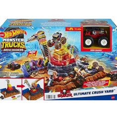 Игровой набор Mattel Hot Wheels Monster Trucks Мир Арены - Пирамида с автомобилем Bone Shaker HNB96