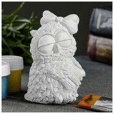 Хорошие сувениры Фигура для раскраски "Сова с бантом" 10х7х6см