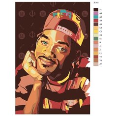 Картина по номерам X-341 "Уилл Смит" 40х60 Brushes Paints