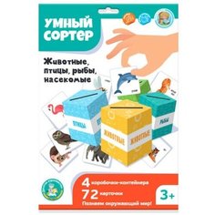 Развивающая игра «Умный сортер. Животные, птицы, рыбы, насекомые» Десятое королевство