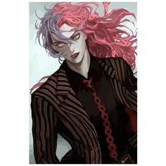 Картина по номерам на холсте Аниме JoJo ДжоДжо (Джотаро, Джованна, Джолин) - 7632 В 60x40